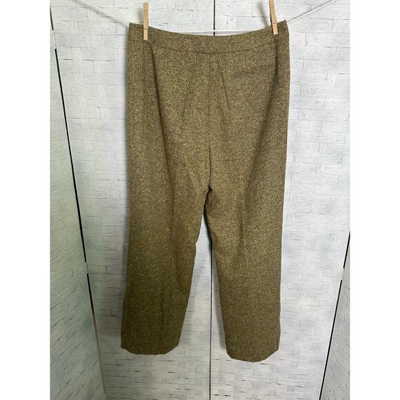 Lafayette 148 women’s trousers wide leg woven wool green academia heritage - Picture 2 of 11